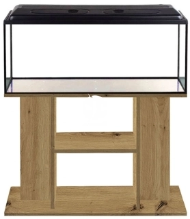 DIVERSA Zestaw Akwariowy Budget 200l LED Dąb Artisan - Zawiera: akwarium, pokrywa z oświetleniem LED, szafka