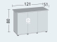 JUWEL Szafka SBX Rio 300/350 (50133) - Pod Rio 350 i akwaria o wymiarach dna 120x50cm, 5 kolorów do wyboru