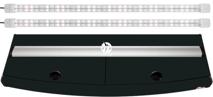 DIVERSA Pokrywa Platino AP LED 100x40cm (2x20W) (116752) - Profilowana aluminiowa obudowa z oświetleniem LED