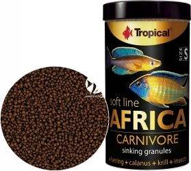 TROPICAL Soft Line Africa Carnivore S 250ml/150g (67514) - Pokarm dla mięsożernych ryb afrykańskich