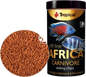 TROPICAL Soft Line Africa Carnivore M 250ml/130g (67524) - Pokarm dla mięsożernych ryb afrykańskich