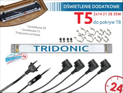 Oświetlenie dodatkowe T5 2x14W/21W/28W/35W do pokrywy do 80cm