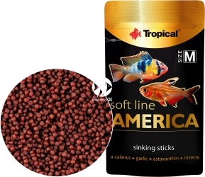 TROPICAL Soft Line America M 10g (67421) - Pokarm dla wszystkożernych i mięsożernych ryb z Ameryki Północnej i Południowej