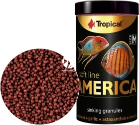 TROPICAL Soft Line America M 100ml/60g (67423) - Pokarm dla wszystkożernych i mięsożernych ryb z Ameryki Północnej i Południowej