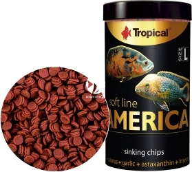 TROPICAL Soft Line America L 100ml/52g (67433) - Pokarm dla wszystkożernych i mięsożernych ryb z Ameryki Północnej i Południowej