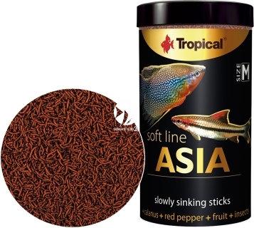 TROPICAL Soft Line Asia M 100ml/60g (67733) - Pokarm dla wszystkożernych i mięsożernych ryb z Azji