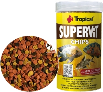 TROPICAL Supervit Chips 250ml/130g (60814) - Pokarm podstawowy dla wszystkich ryb