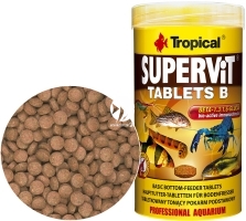 TROPICAL Supervit Tablets B 250ml/150g 830sztuk (20634) - Podstawowy pokarm w postaci tonących tabletek z beta-glukanem