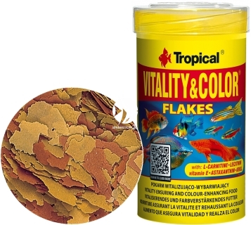 TROPICAL Vitality & Color 100ml/20g (77143) - Wybarwiający pokarm płatkowany z astaksantyną