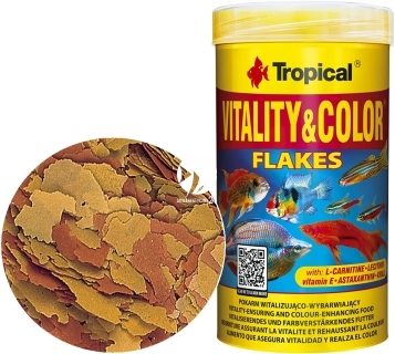 TROPICAL Vitality & Color 250ml/50g (77144) - Wybarwiający pokarm płatkowany z astaksantyną