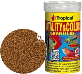 TROPICAL Vitality & Color Granules 100ml/55g (60243) - Wysokobiałkowy pokarm o działaniu wybarwiającym i witalizującym