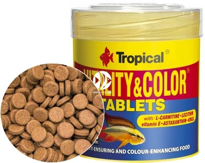 TROPICAL Vitality & Color Tablets 50ml/36g 80sztuk (20722) - Wysokobiałkowy, wybarwiający pokarm w tabletkach