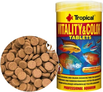 TROPICAL Vitality & Color Tablets 250ml/150g 340sztuk (20724) - Wysokobiałkowy, wybarwiający pokarm w tabletkach