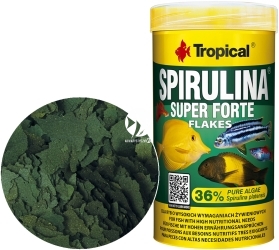 TROPICAL Spirulina Super Forte 250ml/50g (77234) - Roślinny pokarm płatkowy z wysoką zawartością spiruliny (36%)