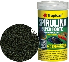 TROPICAL Spirulina Super Forte Granulat 100ml/60g (60533) - Roślinny pokarm w postaci tonącego granulatu z wysoką zawartością spiruliny (36%)