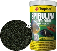 TROPICAL Spirulina Super Forte Granulat 1000ml/600g (60536) - Roślinny pokarm w postaci tonącego granulatu z wysoką zawartością spiruliny (36%)