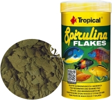 TROPICAL Spirulina Flakes 1000ml/200g (77136) - Roślinny pokarm płatkowany z dodatkiem glonów Spirulina platensis