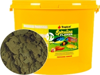 TROPICAL Spirulina Flakes 11L/2kg (70327) - Roślinny pokarm płatkowany z dodatkiem glonów Spirulina platensis