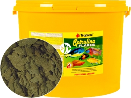 TROPICAL Spirulina Flakes 11L/2kg (70328) - Roślinny pokarm płatkowany z dodatkiem glonów Spirulina platensis