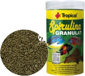 TROPICAL Spirulina Granulat 100ml/44g (60333) - Tonący granulat, pokarm roślinny z dodatkiem glonów Spirulina platensis
