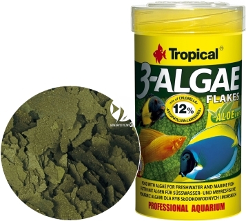 TROPICAL 3-Algae Flakes 100ml/20g (77163) - Pokarm roślinny dla ryb