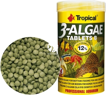 TROPICAL 3-Algae Tablets B 250ml/150g 830 sztuk (20744) - Tonące tabletki dla ryb dennych i skorupiaków