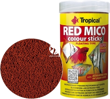 TROPICAL Red Mico Colour Sticks 250ml/80g (63554) - Pokarm wybarwiający dla ryb