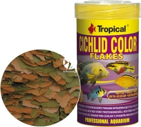 TROPICAL Cichlid Color Flakes 100ml/20g (77153) - Podstawowy, wysokobiałkowy pokarm wybarwiający dla pielęgnic