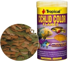 TROPICAL Cichlid Color Flakes 250ml/50g (77154) - Podstawowy, wysokobiałkowy pokarm wybarwiający dla pielęgnic