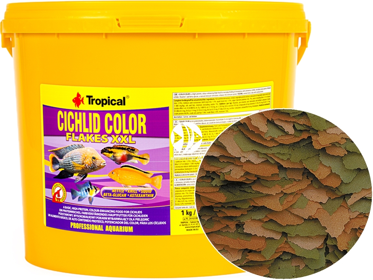 Tropical cichlid color flakes on sale