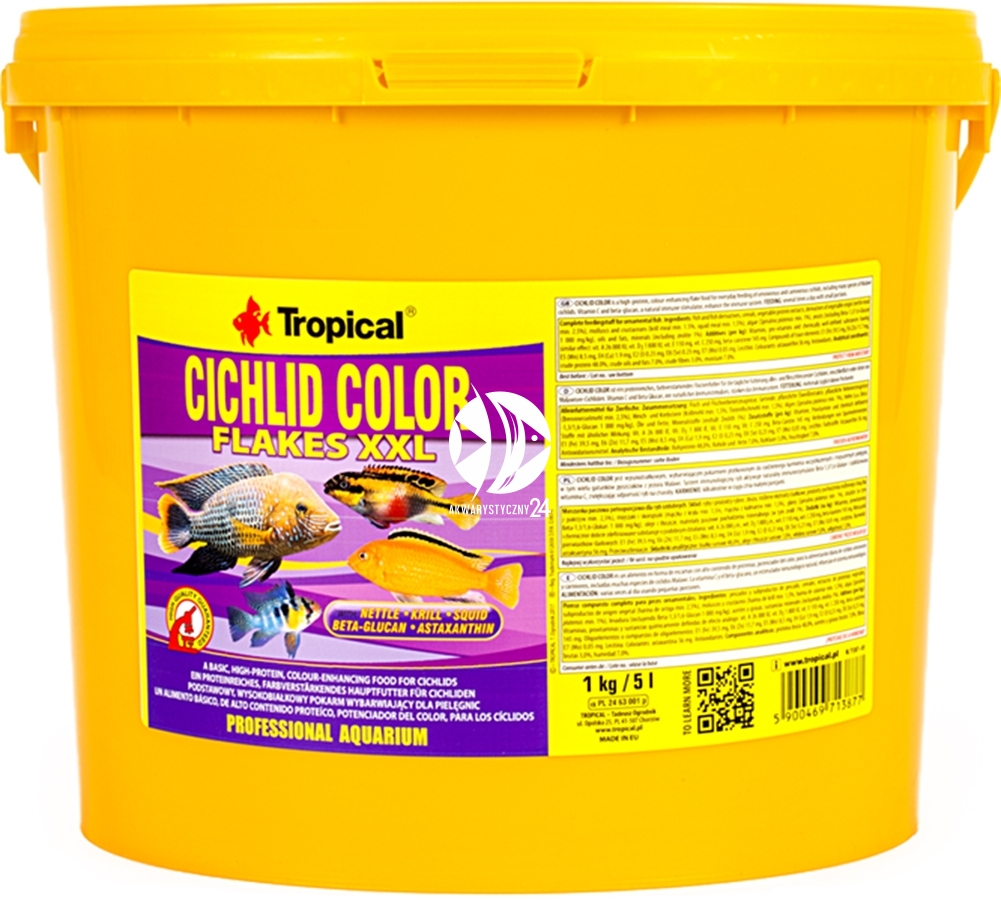 Tropical cichlid deals color flakes