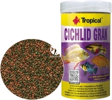 TROPICAL Cichlid Gran 250ml/138g (60454) - Podstawowy, wybarwiający pokarm granulowany z beta-glukanem dla pielęgnic