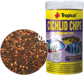 TROPICAL Cichlid Chips 250ml/130g (60924) - Pokarm wybarwiający dla pielęgnic