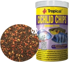 TROPICAL Cichlid Chips 1000ml/520g (60926) - Pokarm wybarwiający dla pielęgnic