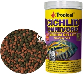 TROPICAL Cichlid Omnivore Medium Pellet 500ml/180g (60965) - Pokarm dla pielęgnic średnich i dużych