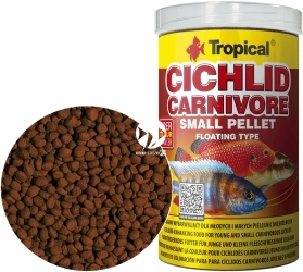 TROPICAL Cichlid Carnivore Small Pellet 1000ml/360g (60756) - Pokarm dla pielęgnic mięsożernych młodych i małych
