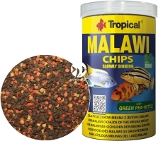 TROPICAL Malawi Chips 1000ml/520g (60726) - Pokarm w formie chipsów dla pielęgnic, pyszczaków mbuna z jeziora Malawi