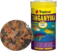 TROPICAL Tanganyika Flakes 250ml/50g (77214) - Wieloskładnikowy, podstawowy pokarm płatkowany dla pielęgnic z jeziora Tanganika