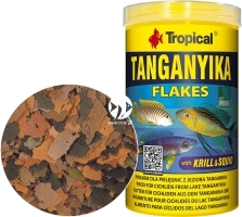 TROPICAL Tanganyika Flakes 1000ml/200g (77216) - Wieloskładnikowy, podstawowy pokarm płatkowany dla pielęgnic z jeziora Tanganika