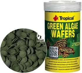 TROPICAL Green Algae Wafers 100ml/45g (66423) - Roślinne, tonące wafelki ze spiruliną dla glonojadów