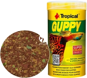 TROPICAL Guppy 250ml/50g (77054) - Pokarm dla gupików i innych ryb żyworodnych