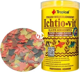 TROPICAL Ichtio-Vit 1000ml/200g (77006) - Wieloskładnikowy, podstawowy pokarm płatkowany