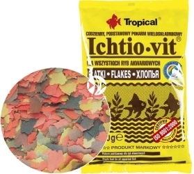 TROPICAL Ichtio-Vit 120g - Woreczek (00407) - Wieloskładnikowy, podstawowy pokarm płatkowany