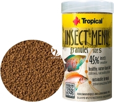 TROPICAL Insect Menu Granules S 250ml/135g (64034) - Pokarm na bazie owadów 45%