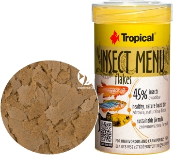 TROPICAL Insect Menu Flakes 250ml/50g (70444) - Pokarm na bazie owadów 45%