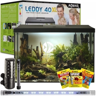 AQUAEL Leddy XL Day & Night 40 (124281) - Zestaw: akwarium, oświetlenie LED, grzałka, filtr