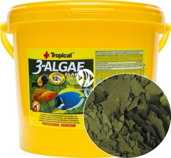 TROPICAL 3-Algae Flakes 1kg/5L (77167) - Pokarm roślinny dla ryb