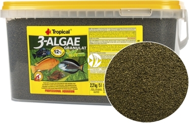 TROPICAL 3-Algae Granulat 2,2kg/5L (60528) - Pokarm roślinny dla ryb