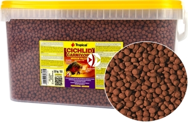 TROPICAL Cichlid Carnivore Medium Pellet 10L/3,6kg (60769) - Pokarm dla pielęgnic mięsożernych średnich i dużych