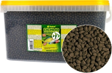 TROPICAL Cichlid Herbivore Medium Pellet 10L/3,6kg (60869) - Pokarm dla pielęgnic roślinożernych średnich i dużych